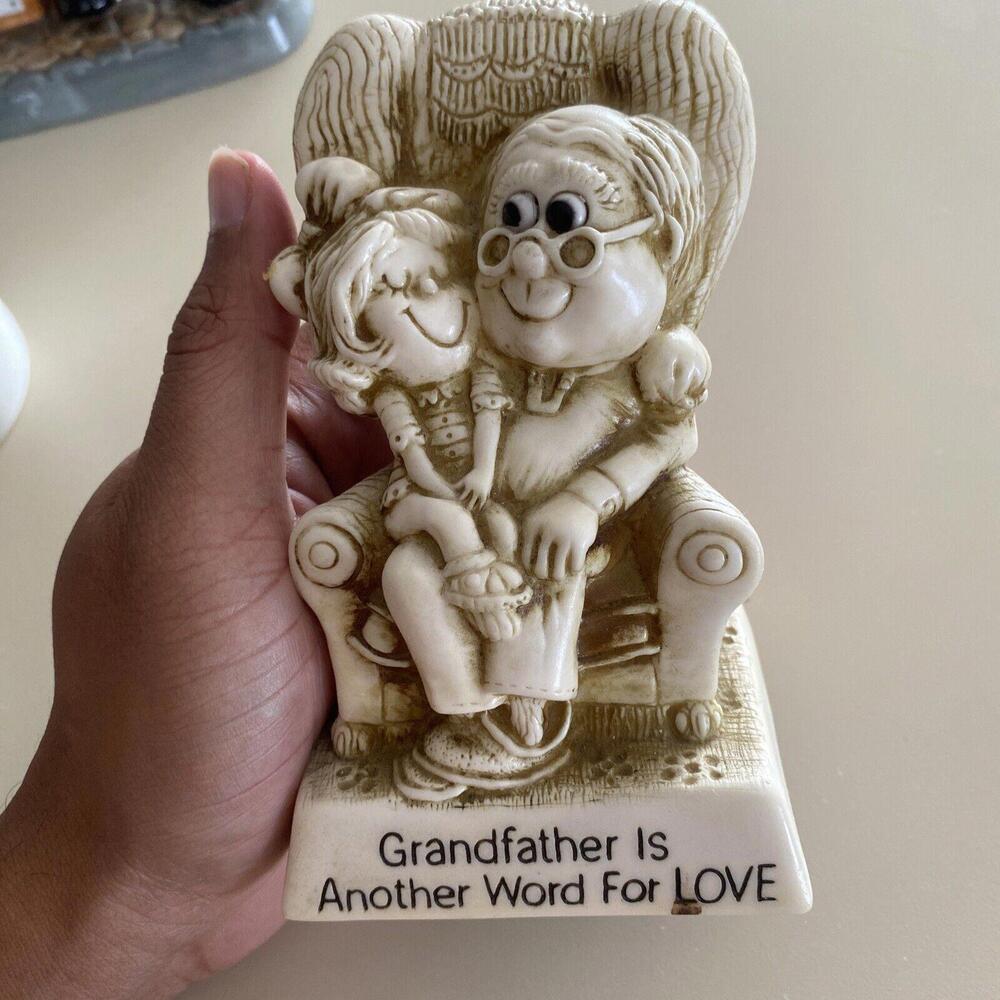 VINTAGE 1979 RUSS BERRIE & CO INC #711 GRANDFATHER IS ANOTHER WORD FOR LOVE